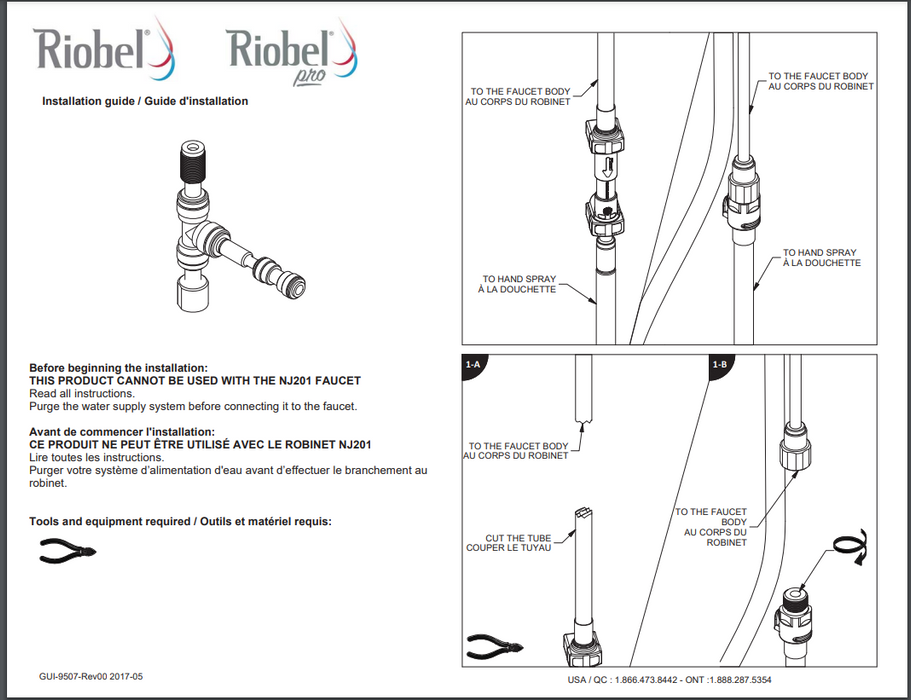 Riobel 9507 Primer Adaptor - Unfinished