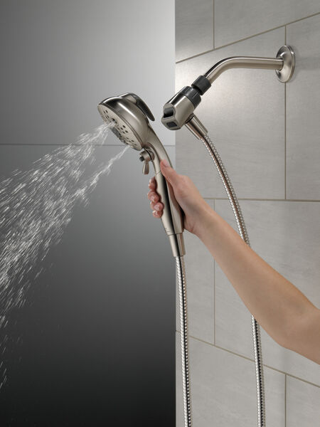 DELTA SureDock™ 5-Setting Hand Shower In Satin Nickel 75507SN-140