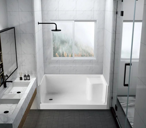 Nova Shower Base with Rectangular Seat 60x32with Left and right drain both options JND-LTP813
