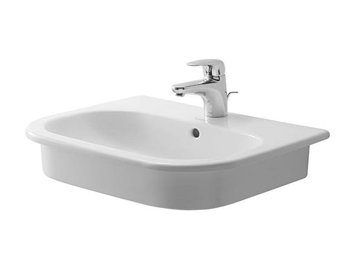Duravit 0337540000 D-Code Single Hole Countertop Bathroom Sink - White