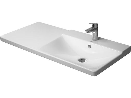 Duravit 2334100000 P3 Comforts Single Hole Asymmetric Washbasin Sink on Right - White