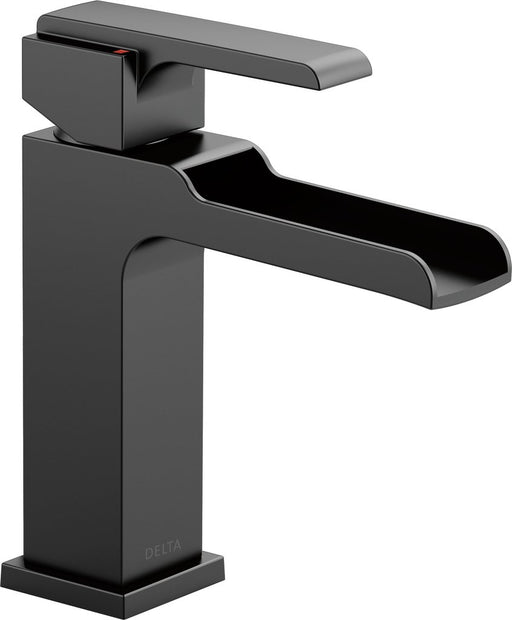 Delta 568LF-BLLPU Ara Single Hole Bathroom Faucet with Channel Spout - Matte Black