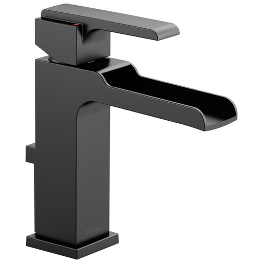 Delta 568LF-BLMPU Ara Single Hole Bathroom Faucet with Channel Spout - Matte Black
