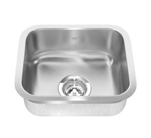 Kindred QSU1614/6 1 Bowl Undermount Sink - Stainless Steel