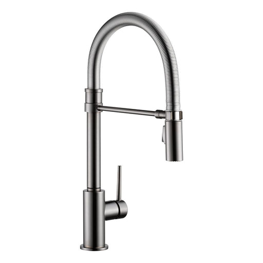 Delta 9659-KS-DST Trinsic Pro Kitchen Faucet with Spring Pulldown Spray - Black Stainless