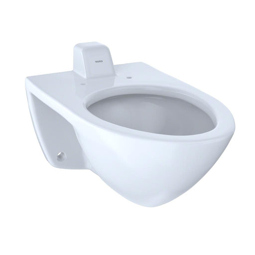 Toto CT708UV#01 Elongated 1.0 GPF Wall-Mounted Flushometer Toilet Bowl with Back Spud - Cotton White