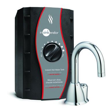 InSinkErator HOT100C-SS Invite Push Button Instant Hot Water Dispenser System (Includes Tank) - Chrome
