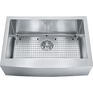 Kindred KCFS30B-10-10BG 1 Bowl Apron Front Sink with Bottom Grid - Stainless Steel