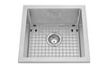 Kindred KCS21SR-8-10BG 1 Bowl Semi-Recess Drop-In Sink with Bottom Grid - Stainless Steel