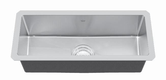 Kindred KCUS22A-8-10BG 1 Bowl Undermount Sink with Bottom Grid - Stainless Steel