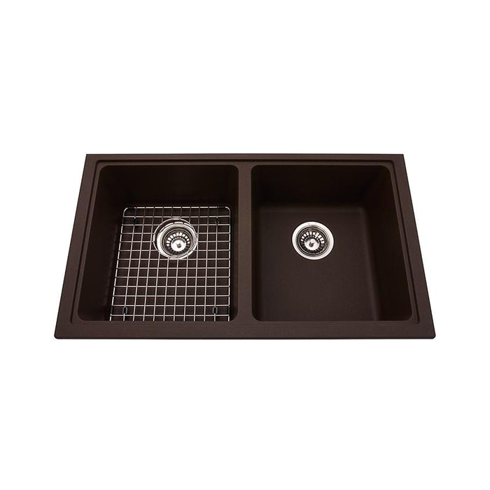 Kindred KGD2U-9ES Mythos 2 Bowl Undermount Granite Sink - Espresso