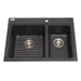 Kindred KGDC2027R-8ON Mythos 1-3/4 Bowl Drop-In Granite Sink - Onyx