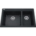 Kindred KGDC2031R-8ON Mythos 1-1/2 Bowl Drop-In Granite Sink - Onyx