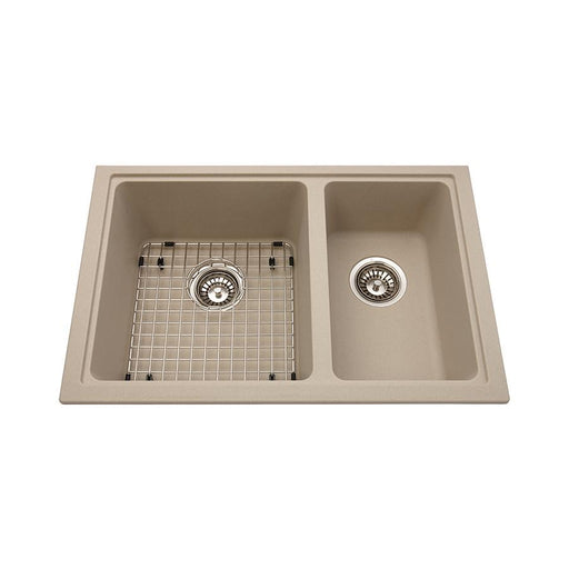 Kindred KGDC2RU-8CH Mythos 1-3/4 Bowl Undermount Granite Sink - Champagne