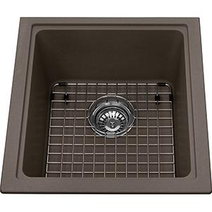 Kindred KGS3U-8SM Mythos 1 Bowl Undermount Granite Sink - Storm