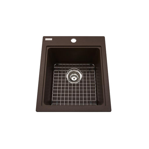 Kindred KGSL2017-8ES Mythos 1 Bowl Drop-In Granite Sink - Espresso