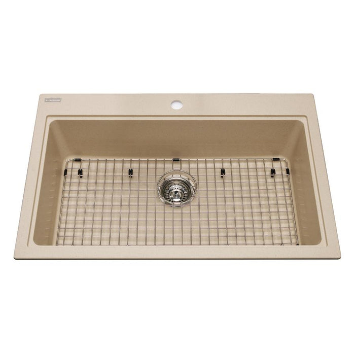 Kindred KGSL2031-8CH Mythos 1 Bowl Drop-In Granite Sink - Champagne