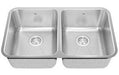 Kindred KSD2UA-9D 2 Bowl Undermount Sink - Stainless Steel