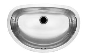 Kindred KSOV1420U-7 Oval Undermount Bathroom Sink - Stainless Steel