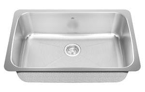 Kindred KSS5UA-9D 1 Bowl Undermount Sink - Stainless Steel