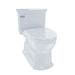 Toto MS964214CEFG#01 Eco Soirée® One Piece Elongated 1.28 GPF Universal Height Skirted Toilet with CeFiONtect™ - Cotton White