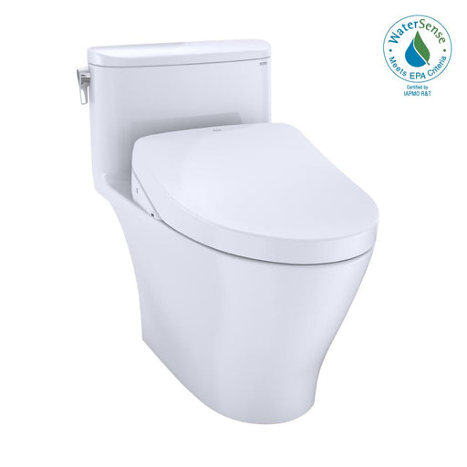 Toto MW6423056CEFGA#01 WASHLET®+ Nexus® One-Piece Elongated 1.28 GPF Toilet with Auto Flush S550e Contemporary Bidet Seat - Cotton White