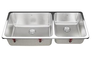 Kindred QCA1942-10 Oversized 1-3/4 Bowl Drop-In Sink - Stainless Steel