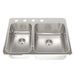 Kindred QCLA2027L-8-3 3-Hole 1-1/2 Bowl Drop-In Sink - Stainless Steel