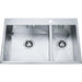 Kindred QCLF2031R-8-1 1-Hole 1-1/2 Bowl Dual Mount Sink - Stainless Steel