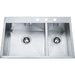 Kindred QCLF2031R-8-3 3-Hole 1-1/2 Bowl Dual Mount Sink - Stainless Steel