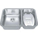 Kindred QCUA1827R-8 1-3/4 Bowl Undermount Sink - Stainless Steel