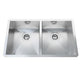 Kindred QDFU1831-8 2 Bowl Undermount Sink - Stainless Steel