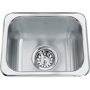 Kindred QS1113-6 Drop-In 1 Bowl Bar Sink - Stainless Steel
