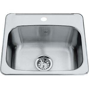 Kindred QSL1719-8-1 Drop-In 1 Hole 1 Bowl Bar/Prep Sink - Stainless Steel