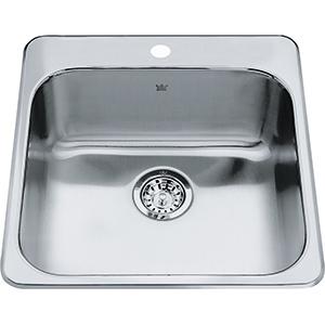 Kindred QSL2020-8-1 1-Hole 1 Bowl Drop-In Sink - Stainless Steel