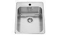 Kindred QSLA2217-8-1 1-Hole 1 Bowl Drop-In Sink - Stainless Steel