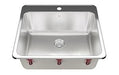 Kindred QSLA2225-10-1 1-Hole 1 Bowl Drop-In Laundry/Utility Sink - Stainless Steel