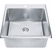 Kindred QSLF2020-10-1 1-Hole 1 Bowl Dual Mount Sink - Stainless Steel