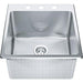 Kindred QSLF2020-12-3 3-Hole 1 Bowl Dual Mount Sink - Stainless Steel