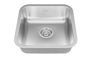 Kindred QSUA1616-6 1 Bowl Undermount Sink - Stainless Steel