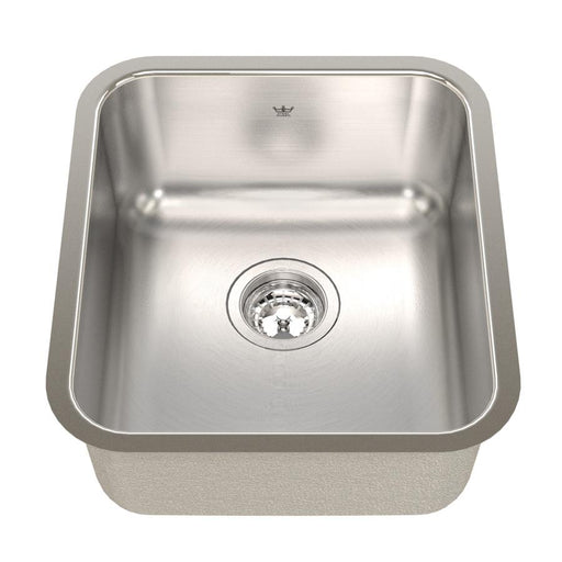 Kindred QSUA1816-8 1 Bowl Undermount Sink - Stainless Steel