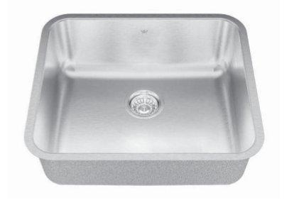 Kindred QSUA1922-8 1 Bowl Undermount Sink - Stainless Steel