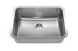 Kindred QSUA1925-8 1 Bowl Undermount Sink - Stainless Steel