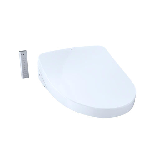 Toto SW3056AT40#01 TOTO S550e WASHLET+ and Auto Flush Ready Electronic Bidet Toilet Seat with EWATER+ and Auto Open and Close Contemporary Lid, Elongated - Cotton White
