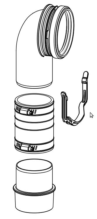 Toto THU343 Outlet Assembly (2 inch x 4 inch) for In-Wall Tank System