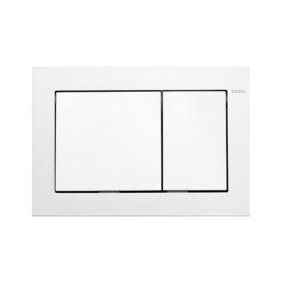 Toto YT800#WH Rectangle Dual Button Push Plate For In-Wall Tank System - White